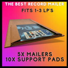 THE BEST RECORD MAILER Rectangle Shape 1-3 LP’s Vinyl Shipper Box – 5x MAILERS