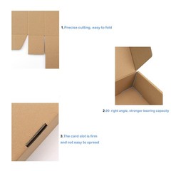Brown Shipping Packaging MEIANJU L10.5xW6.3xH2 inch Hard Corrugated Cardboard