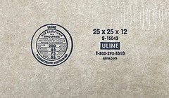 25″ x 25″ x 12″ CARDBOARD BOX – 200 lb – SINGLE BOX