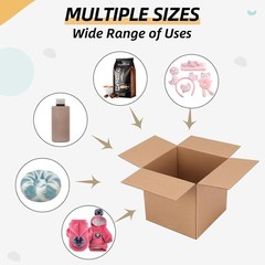 Versatile 6x6x6 Inches Kraft Cardboard Shipping Boxes – Ideal for Small Items