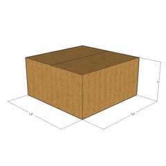 14x14x7 Corrugated Shipping Boxes 32 ECT Single-Wall, 10/Pack