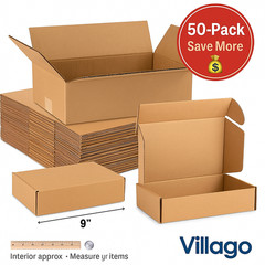 50 9x6x2 Cardboard Shipping Boxes Cartons Packing Moving Mailing Box Storage