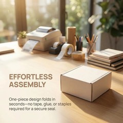 75 Pack Corrugated Shipping Boxes 4x4x2 Inches Recyclable, Crush Proof