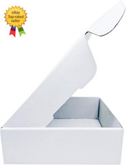 Small White Box 6 X 6 X 2 Inch 50 Pack Recyclable Corrugated Gift Mailers Storag