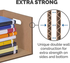 Small Classic Moving Box, 20-Pack, Reinforced Handles, Tape-Free Assembly, 15 X