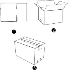 10x7x5 Inches White Shipping Boxes Set of 25