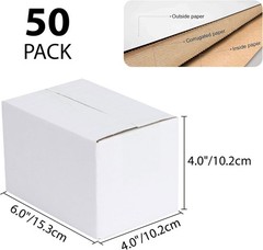 Brand New 6x4x4 White Shipping Boxes Set of 50