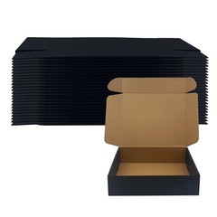 20 Pack 12x10x3 inches Black Shipping Boxes, Corrugated Mailer Boxes, Packagi…