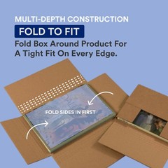 BOX USA Flat Mailer Shipping Boxes 18L x 12W x 2H Large 50-Pack | Corrugated Car