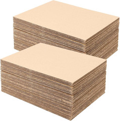 200 Pack 6 X 4 Inch Brown Corrugated Cardboard Sheets, 1/8 Inch Thick Flat Corru