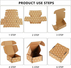 Green Recyclable Cardboard Small Gift Mailer Boxes for Shipping Packaging Craft