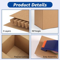 Assorted Sizes Shipping Boxes 30 Pack (10x7x5, 9x6x4,8x6x4), Corrugated Cardb…