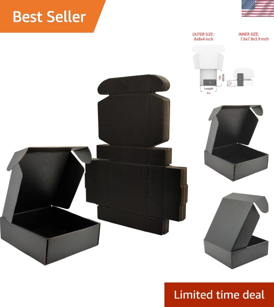 Brand New Small Black Shipping Boxes 25-pack