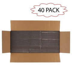 10x6x6 Shipping Boxes Set of 40, White Corrugated Cardboard Box for Mailing P…