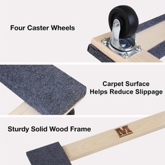 MaxWorks 50856 1320 lbs. Capacity 18 in. x 12 in. Hardwood Furniture Moving D…