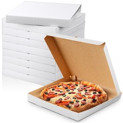 10 PCS 14x14x2 In Extra Thin White Paperboard Pizza Takeout Boxes Container