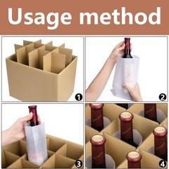 Corrugated Glass Packing Kits with Dividers and Foam Pouches for Safe Transport