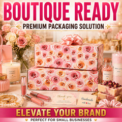 9x6x3 Rose Designer Shipping Boxes 32 ECT Floral Boutique Gift Mailers