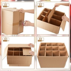 6 Pack Moving Boxes Kits with 16 x 12 x 12 Inch Moving Boxes, 10 Corrugate Di…