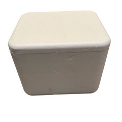 Insulated Styrofoam Shipping Cooler Inner ~8x8x10 Secure Fitted Lid Rounded