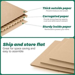 10x8x6 Brown Shipping Boxes Eco-Friendly Cardboard Mailing Boxes 10 Pack