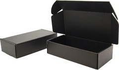 Black Corrugated Mailer Boxes 7x5x2 inches Pack of 25 for Shipping Packaging