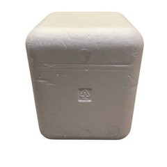 Insulated Styrofoam Shipping Cooler Inner ~8x8x10 Secure Fitted Lid Rounded