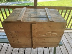 Vintage Porcelain Shipping Crate Stamped B&G In Great Condition 31”x20.5”x18.5”