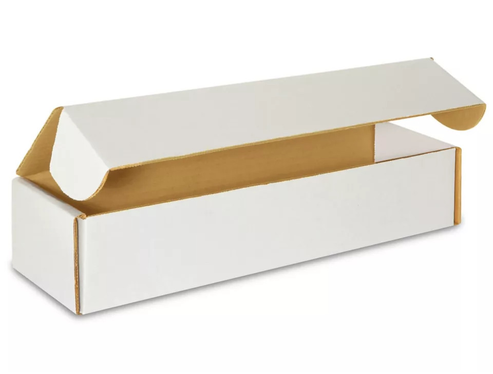 10 Corrugated Boxes – 9x5x3″ Cardboard Shipping Box White Indestructo Mailers