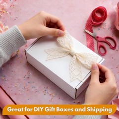 6x4x2 Inch Small White Corrugated Tuck Top Shipping Mailer Boxes 5 PCS