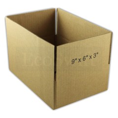 20 9x6x3 EcoSwift Cardboard Packing Moving Shipping Boxes Corrugated Box Cartons