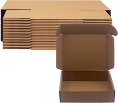 8X6X2 Inch Shipping Boxes Pack of 25, Brown Corrugated Cardboard Box Mailer Boxe
