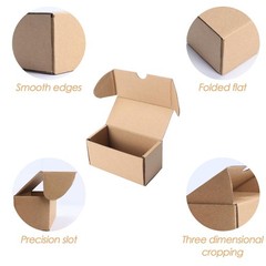 4.6×2.2×2.2 inch Shipping Boxes Bulk 50 Pack Brown, Tab Lock Tuck Top Mailer …