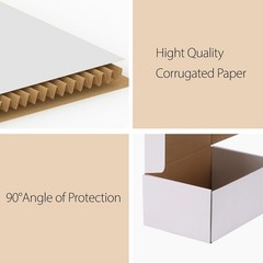 Brand New Shipping Box White Corrugated Cardboard 30 Pack
