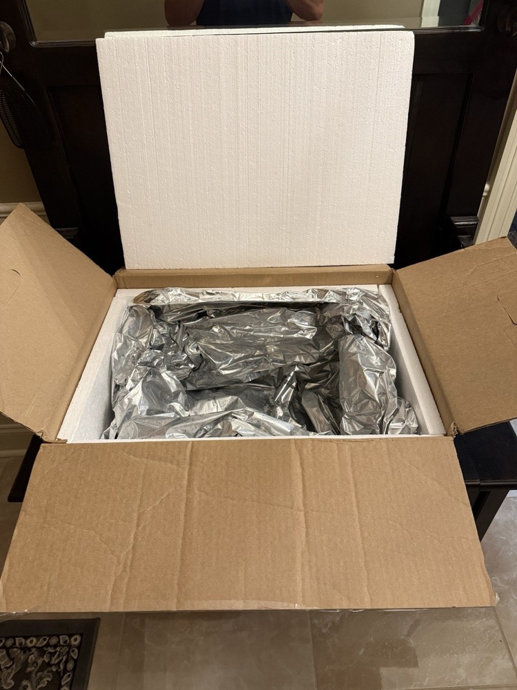 Insulated Styrofoam shipping cooler 22″ x 16″ x 12″ outside measurements w/books