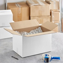 18 x 12 x 8″ White Corrugated Boxes 25 Boxes ECT-32 Shipping/Mailing Boxes