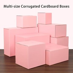 6x6x6 Inches Small Shipping Boxes 30 Pack Pink Mailer Boxes Corrugated Cardbo…