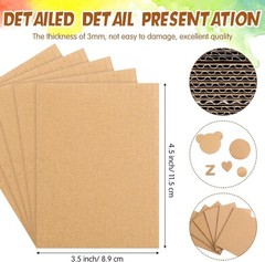 50 Pack Corrugated Cardboard Sheets Flat Hard Cardboard Inserts Back to Schoo…