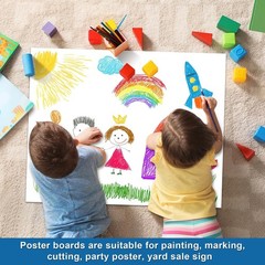 50Pcs 22″ x 28″ Poster Board White Poster Paper Bulk, ROOKEA 250 GSM Thicknes…
