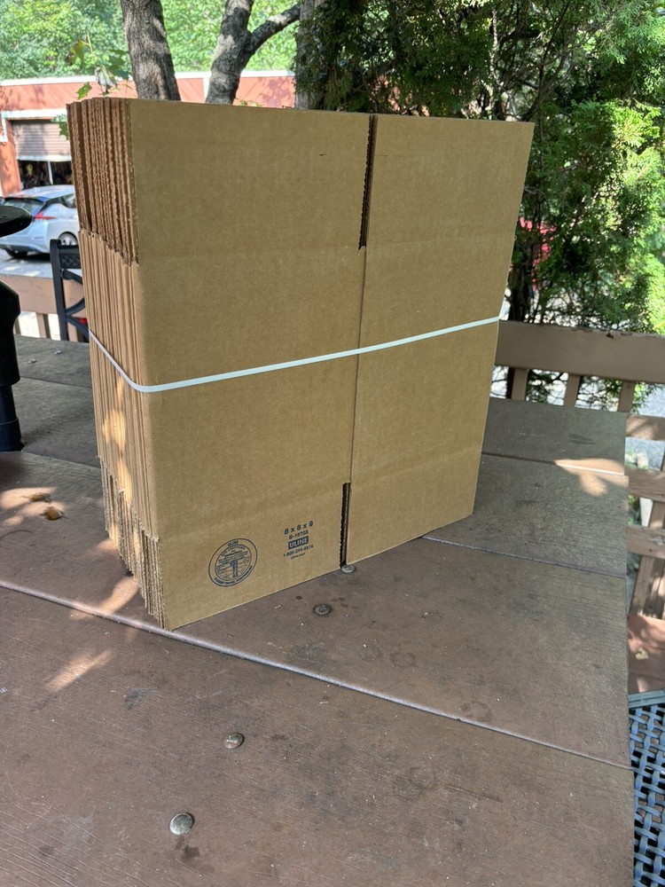 10 pcs ULine Corrugated Cardboard Boxes 8 x 8 x 9