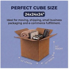 32-ECT Strength Shipping Boxes 24x24x24 10-Pack