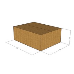 5 16x12x6 Kraft Brown Corrugated Shipping Boxes 32 ECT Single-Wall New