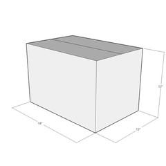 18x12x12 White Corrugated Shipping Boxes 32 ECT Single-Wall, 20/Pack