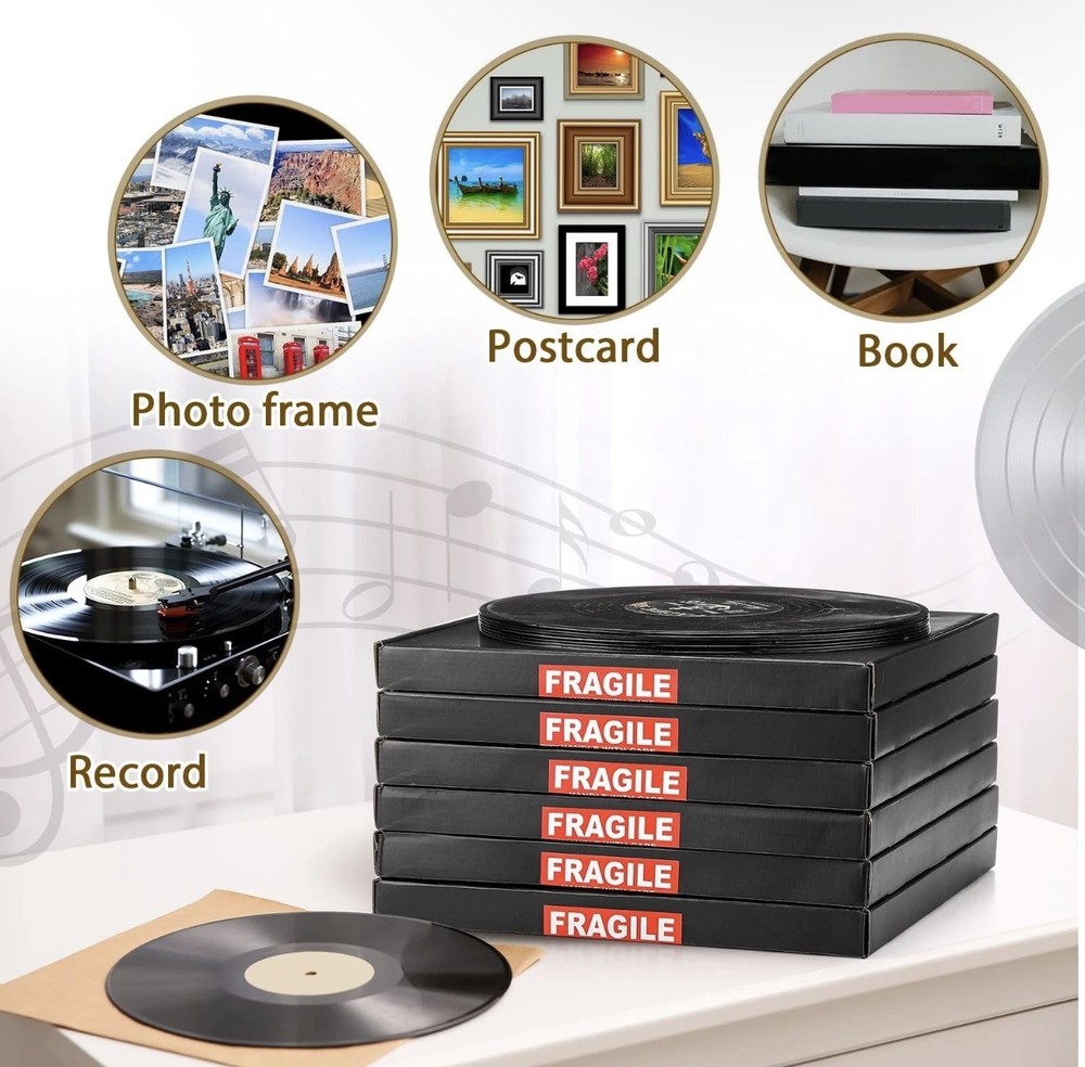 10 Sets Vinyl Record Mailers 12.8×12.8 x 1.1″ Shipping Boxes – NEW IN BOX!
