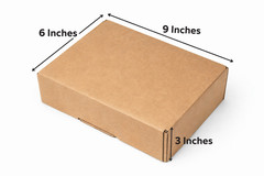 LOT OF 25 9″ x 6″ x 3″ Corrugated Kraft Mailer Shipping Box FREE SHIP Cardboard