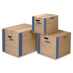 Smoothmove 0062801 18 In X 18 In X 16 In Moving Box, Kraft, Blue Printing,