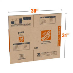 Medium Heavy Duty Moving, Shipping, Packing Box with Handles (40 Pack)