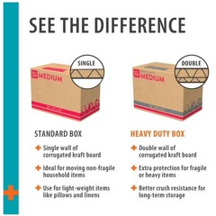 (10 pack) Pen+Gear Large Heavy Duty Kraft Moving Boxes, 27L x 15W x 17H