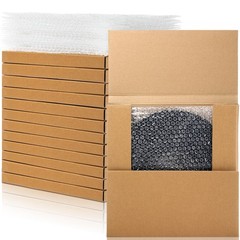 10 Sets Vinyl Record Mailers 12.6 x 12.6 x 1″ Boxes Easy Fold Album Corrugate…