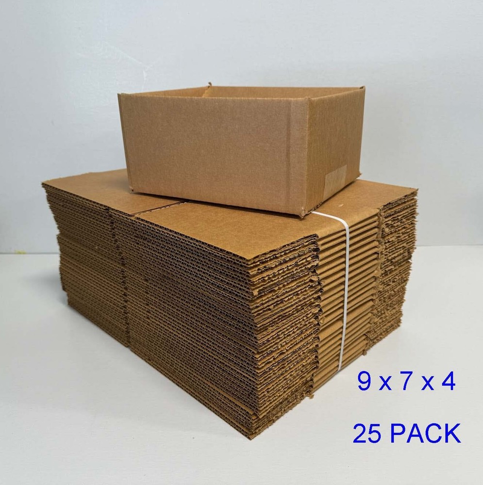 25 PACK 9x7x4 Corrugated Carton Cardboard Shipping Mailing Box Boxes 32 ECT